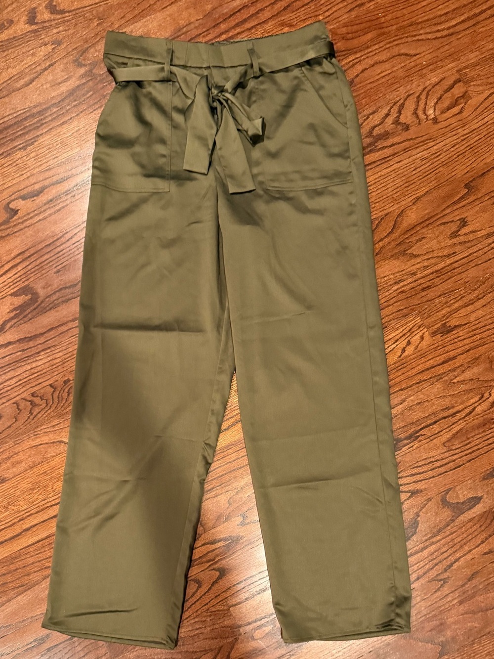 Green Satin Pants